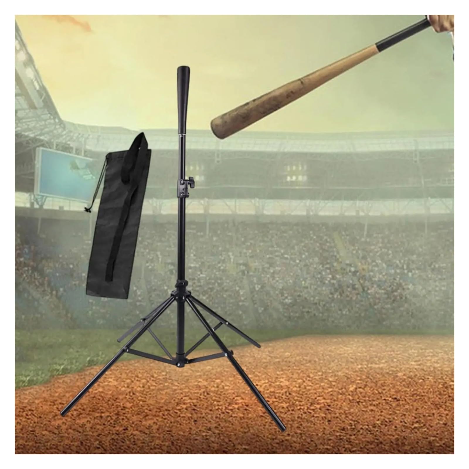 Béisbol Batting Tea de Golpe Trípode tee de béisbol bateo Estable for Entrenamiento en Interiores y Exteriores
