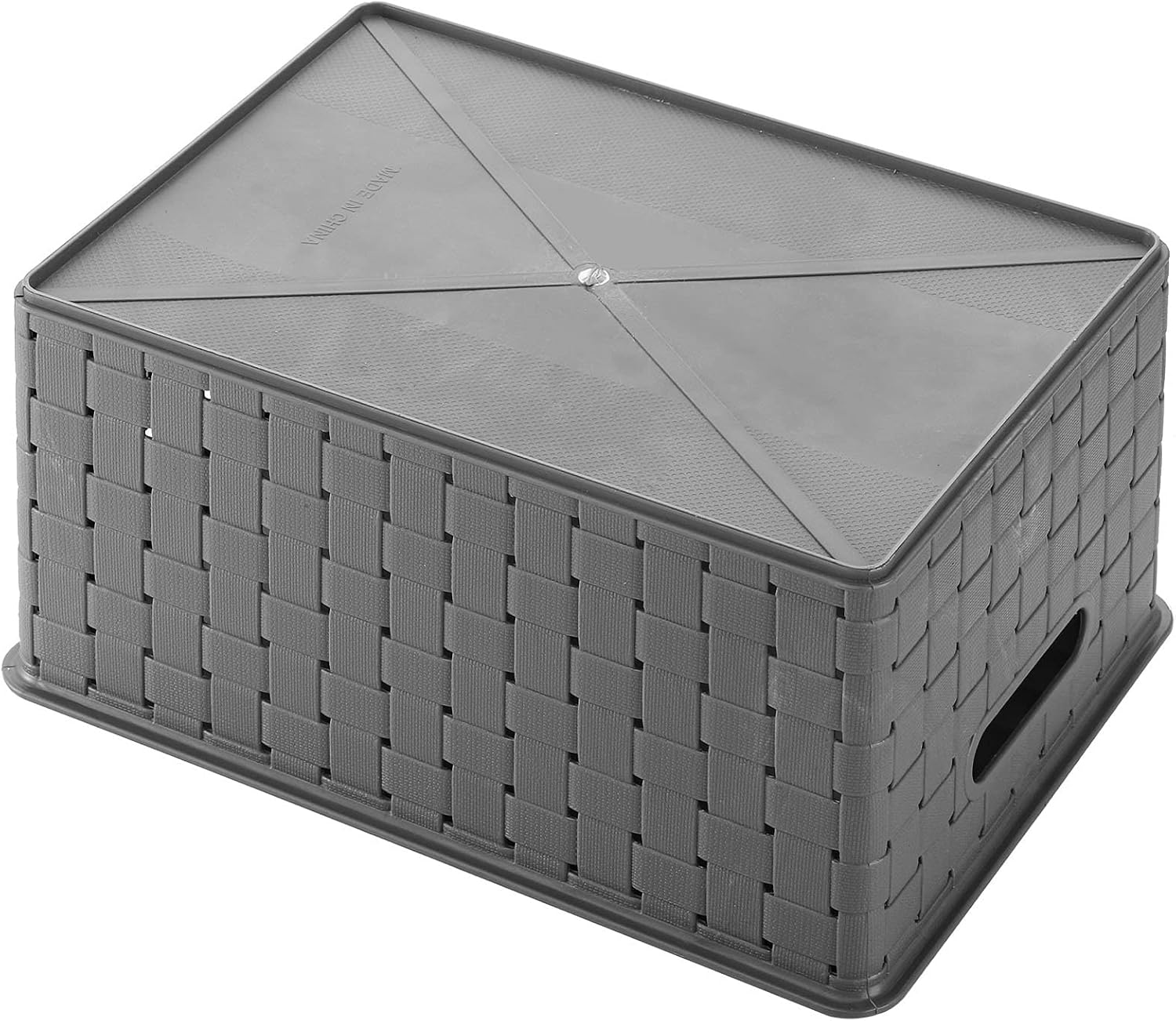 Bekith 9 Pack Woven Plastic Storage Basket, Organizing Pantry Storage Bins for Toys, Accessories, Bedroom, Classrooms, Office, School, 10" L x 7" W x 4.4" H, Grey - Image 3