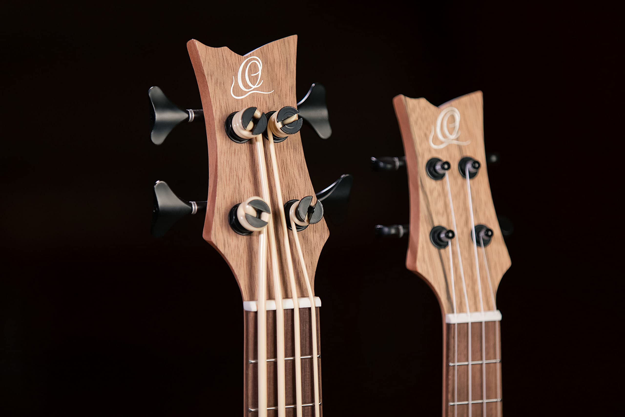Ortega Guitars Double Neck Ukulele Elettro-Acustico – Tenor, Ukebass – Custom Built Series – Gig Bag Inclusa – Paldao, Natural (HYDRA-BSTE)