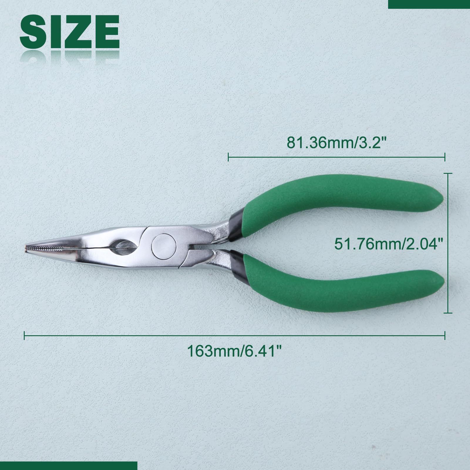 INJOYTEC 6 Inch Mini Bent Nose Pliers with Cutter Carbon Steel Glasses Repair Pliers with Serrated Jaw Eyeglasses Repairing Pliers Jewelry Pliers for Wire Wrapping Beading Handmade DIY Craft - Image 4