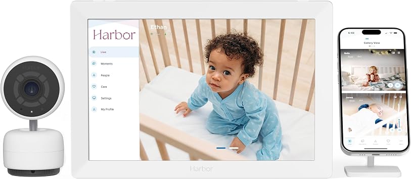 Harbor Smart Baby Monitor with 10 Tablet - The Most Reliable Way to Monitor Your Baby with or Without Internet - Private & Secure - Travel Friendly - Supports 2+ Cameras - Lifetime Membership
