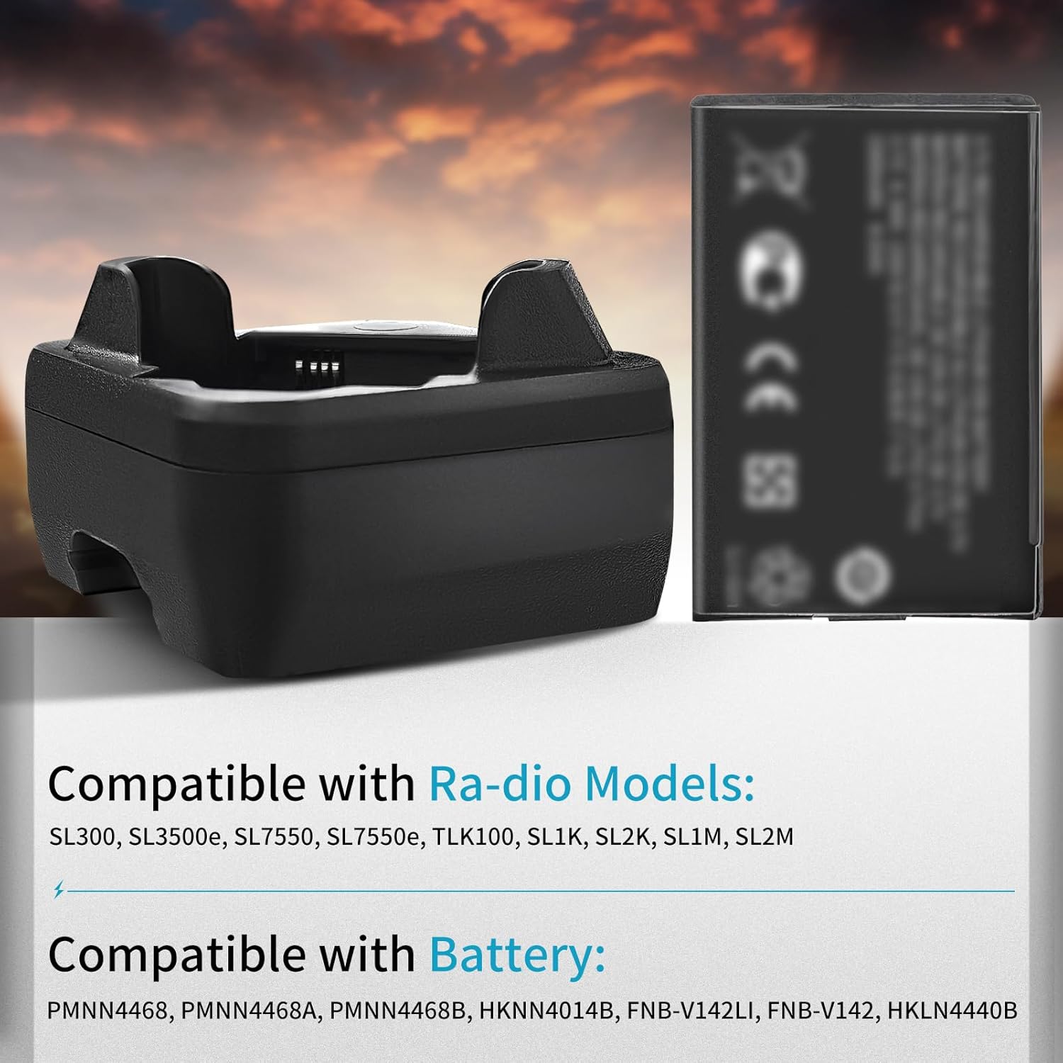 5-Pack for Motorola SL300 Charger PMLN7109A PMLN7094A Rapid Charger for Motorola SL300 SL3500e TLK100 SL1K SL2K SL1M SL2M PMNN4468 FNB-V142 Walkie-Talkie