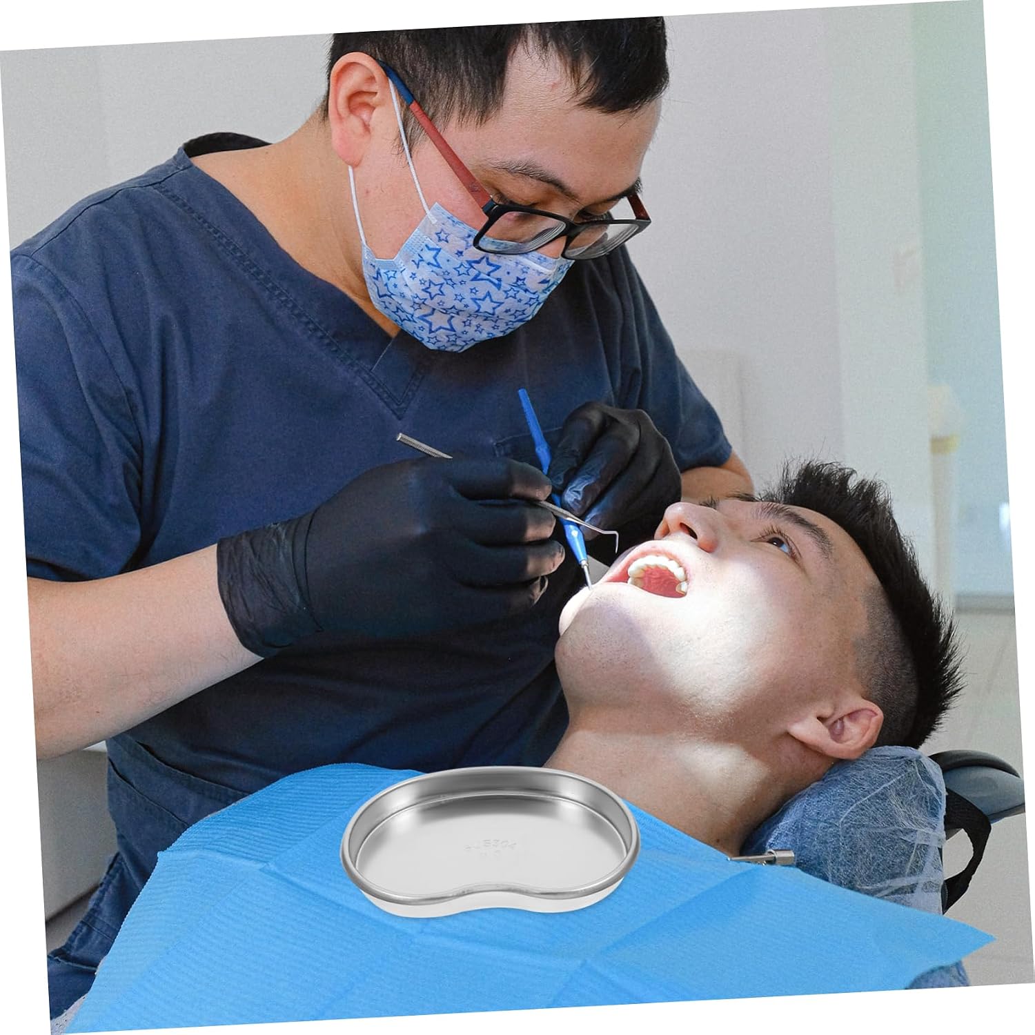 Stainless Steel Curved Tray Dentist Instrument Supplies for Salon