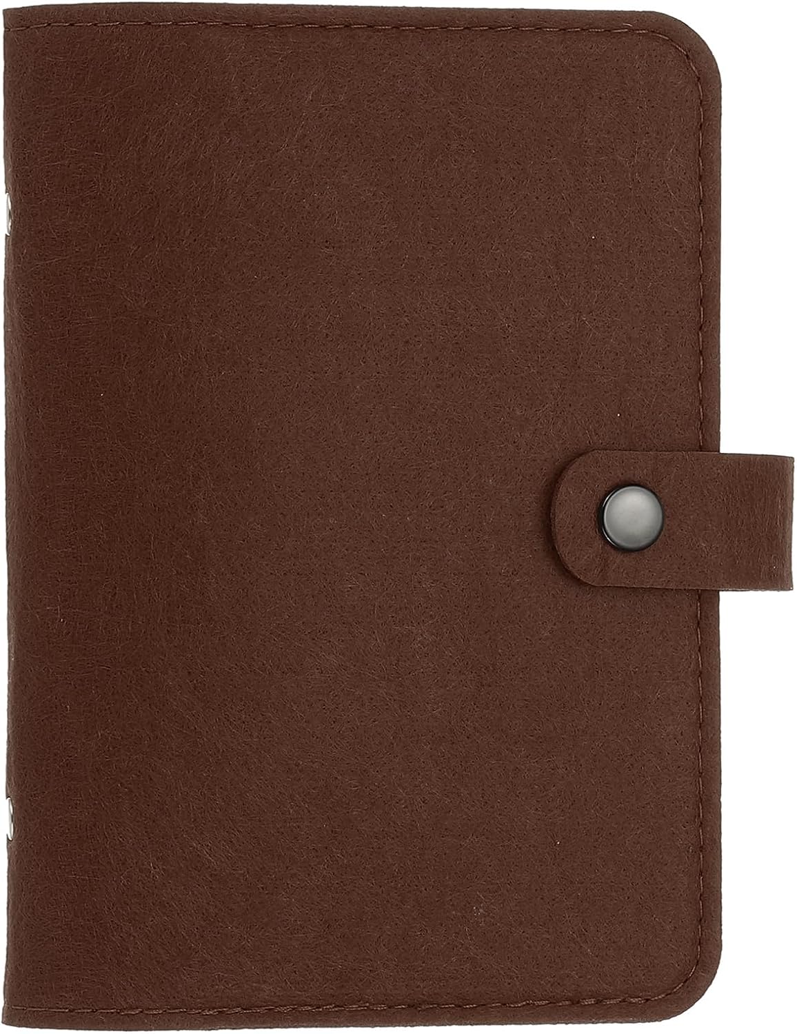 PATIKIL A6 Felt Binder, 6 Ring Soft Cover Refillable Notebook Binder with Pocket for Filler Paper Budget Journal Diary Accessories, Brown