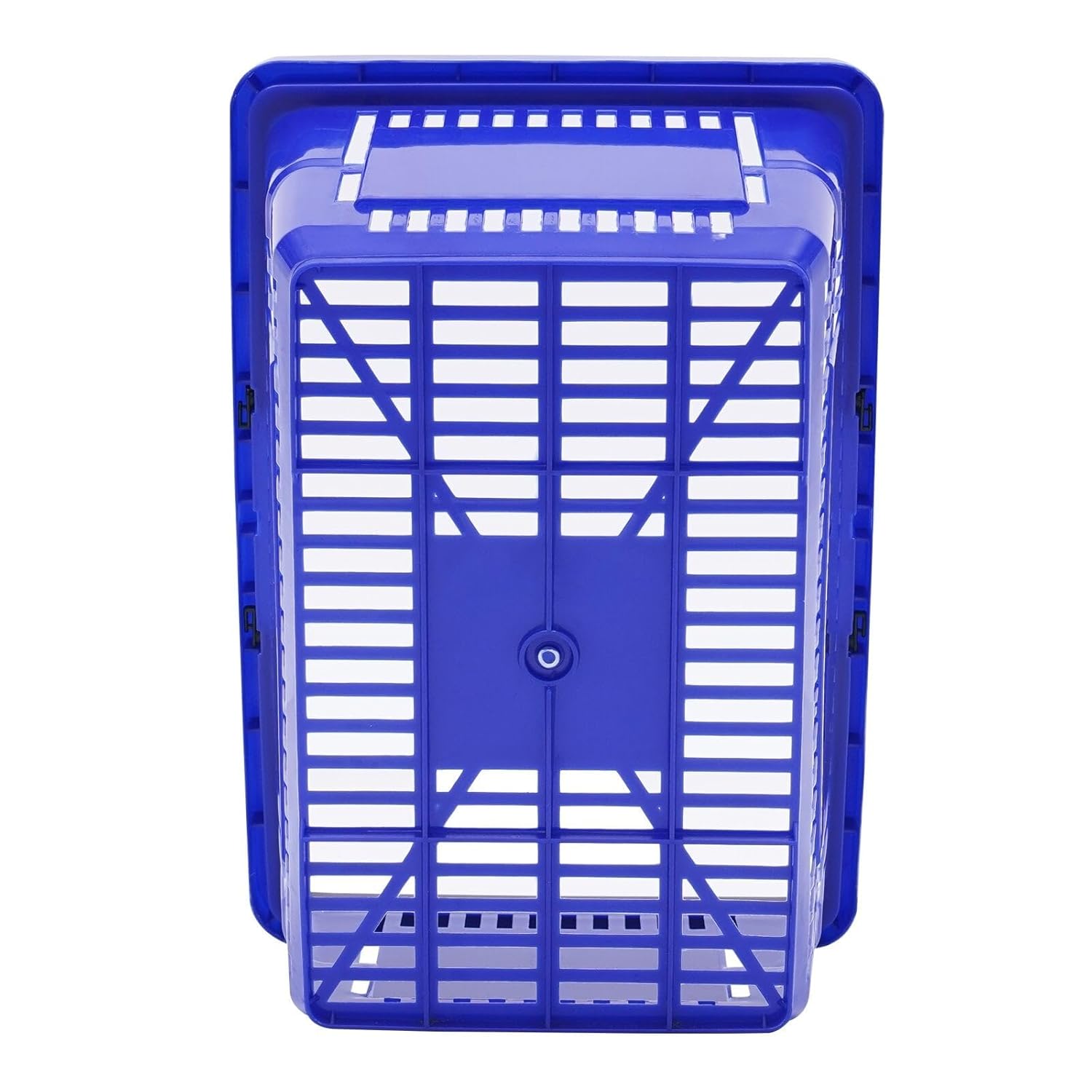 12PCS Shopping Baskets with Handles, 18L/4.7Gal Plastic Grocery Basket, 17"L x 12"W x 9"H Portable Hand Shopping Carts for Retail Store Supermarket Bookstore, Blue