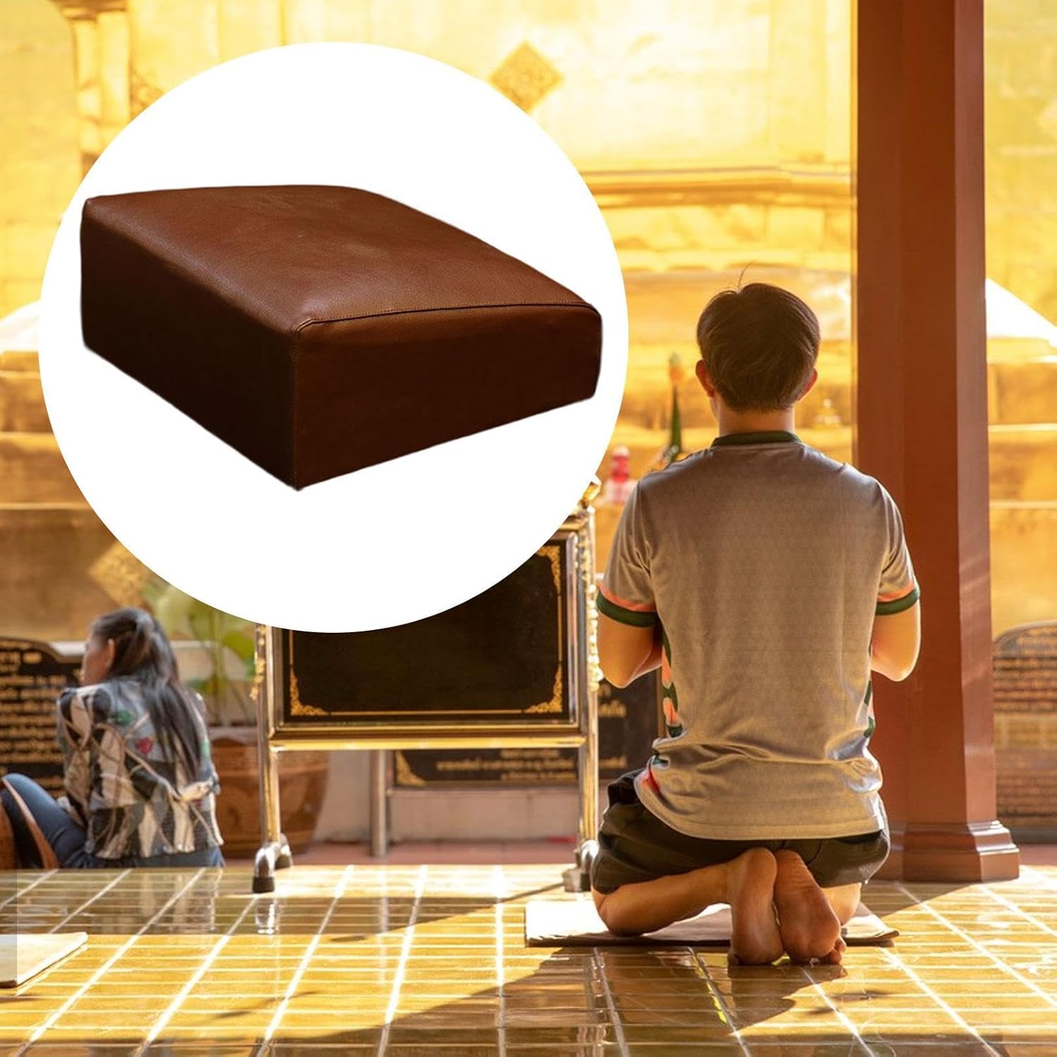 Kneeling Meditation Cushion Kneeler Pad Lightweight Comfortable Praying Cushion for Knees Seat for Room Women Men