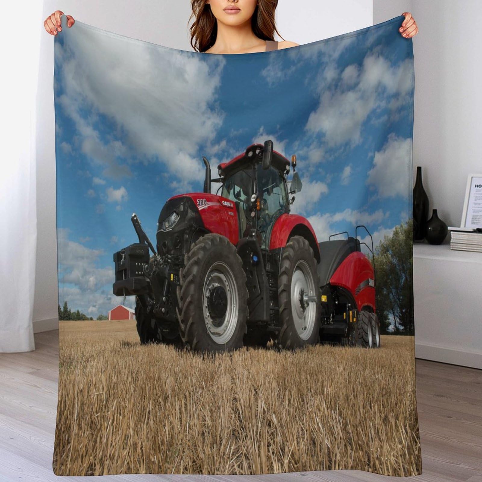 Couverture flannel tracteur 3D, finissez-en avec le froid grâce au plaid lavable à la machine
