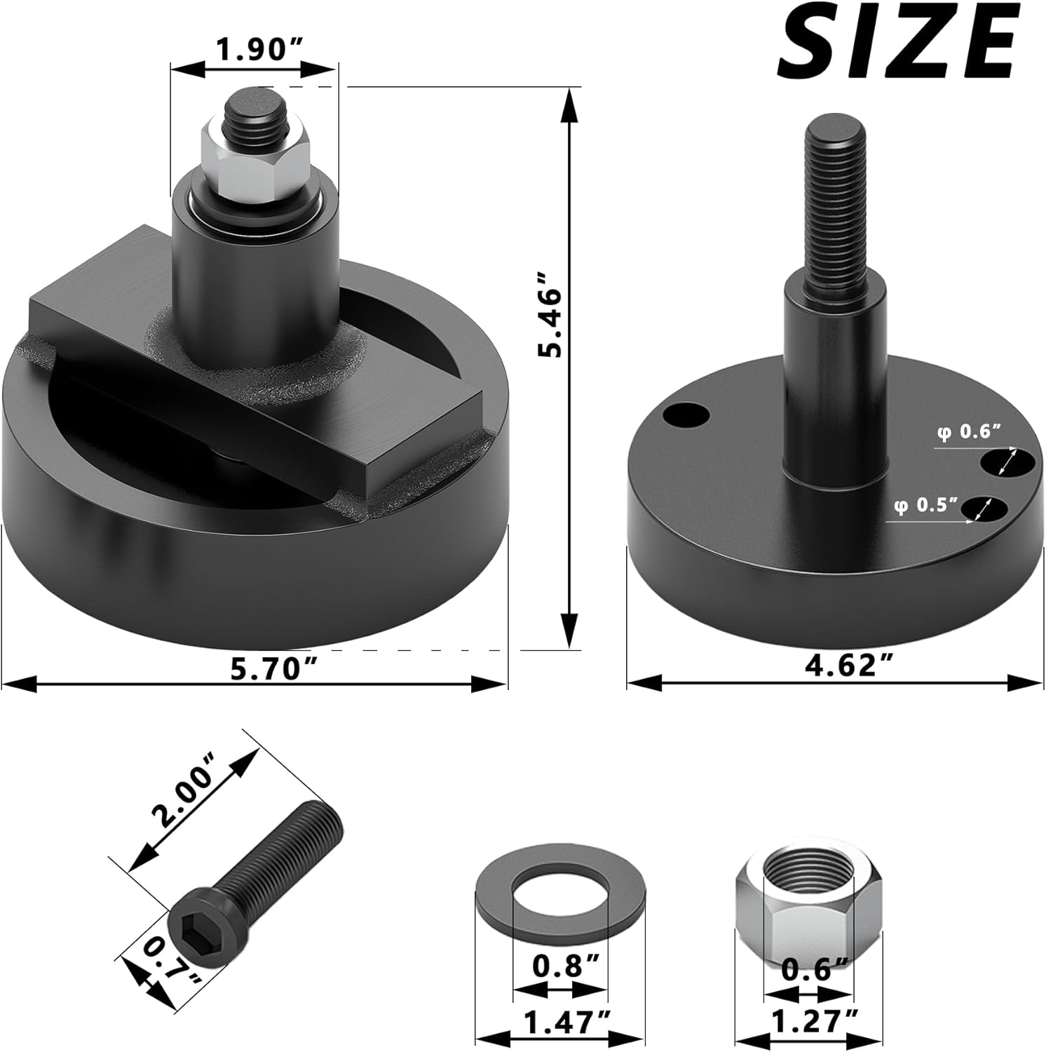 JT30040B Crankshaft Rear Main Seal Installer For John Deere 4045 152 164 180 202 219 239 329 359 414 Engine Crankshaft Seal Install Tool Replace ST-218, KCD10002A, JT30040 Tractor Tool Set