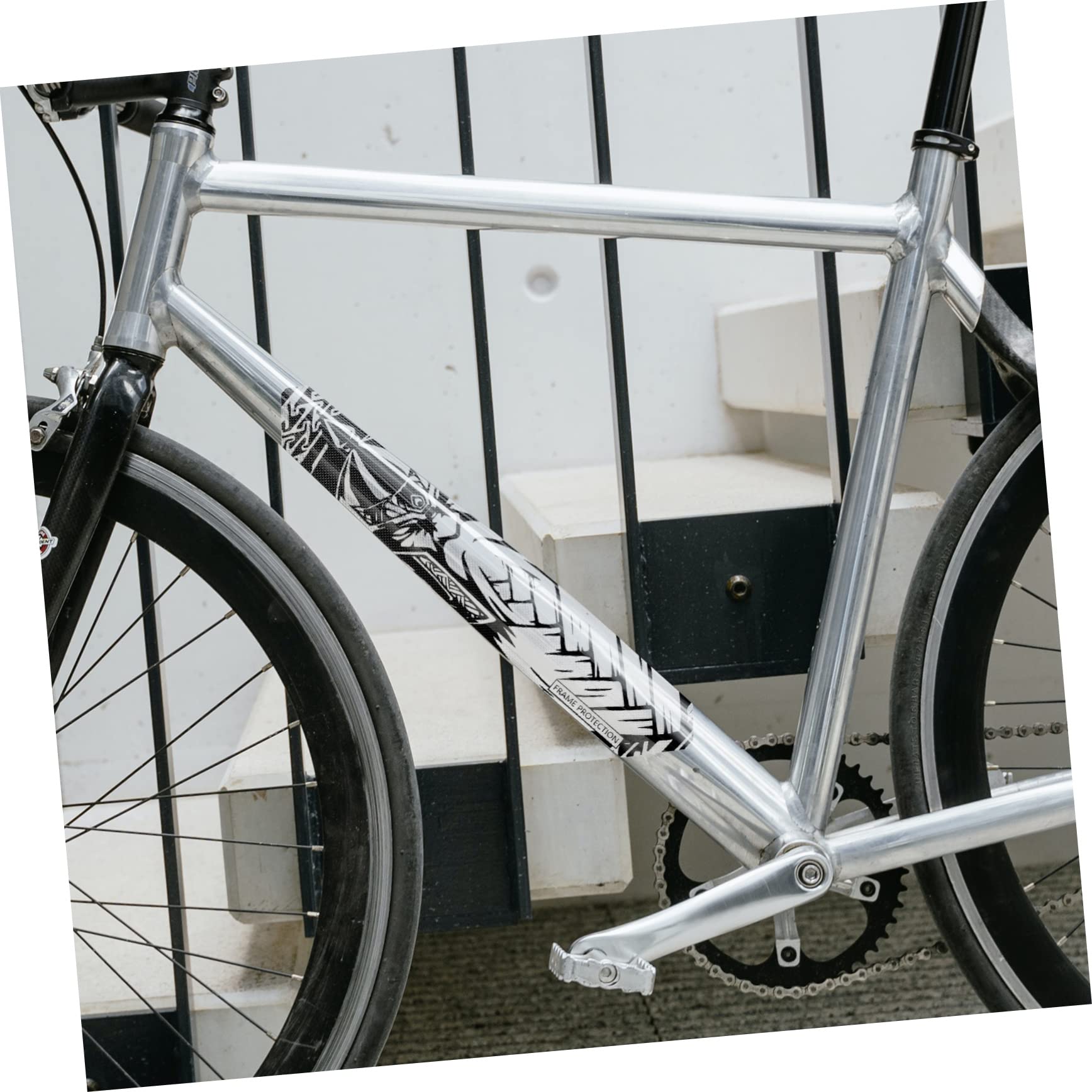 VANZACK Schwarze PVC Fahrradrahmen Schutzfolie für Bike und Rahmen