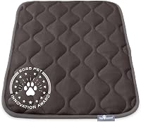 Paw Inspired Washable Dog Crate Mat 29x18 Inch for 30" Kennels - Leakproof Waterproof Bottom, Plush Anti-Slip Pad Gray
