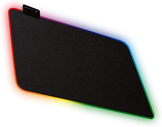 Zebronics Zeb-Blaze RGB Gaming Mouse Pad with Micro Weave Texture, 13 RGB Modes, Anti Slip Rubber Base (350x250mm)