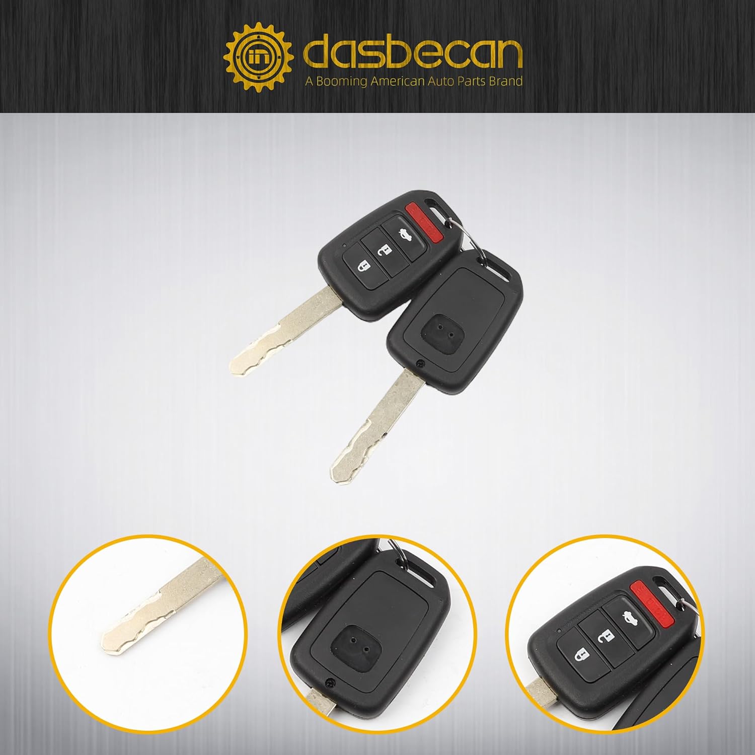 Dasbecan 06351-T6P-H01 Ignition Door Lock Cylinder Switch Assembly with 2 Keys Compatible with 2014 2015 Honda Civic 1.8L L4 OEM Replace 06351T2A971 06351-T2A-971