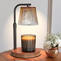 Vista 13 de MAOYUE Lámpara calentadora de velas con temporizador y regulador para velas en frascos, calentador eléctrico de cera derretida, lámpara