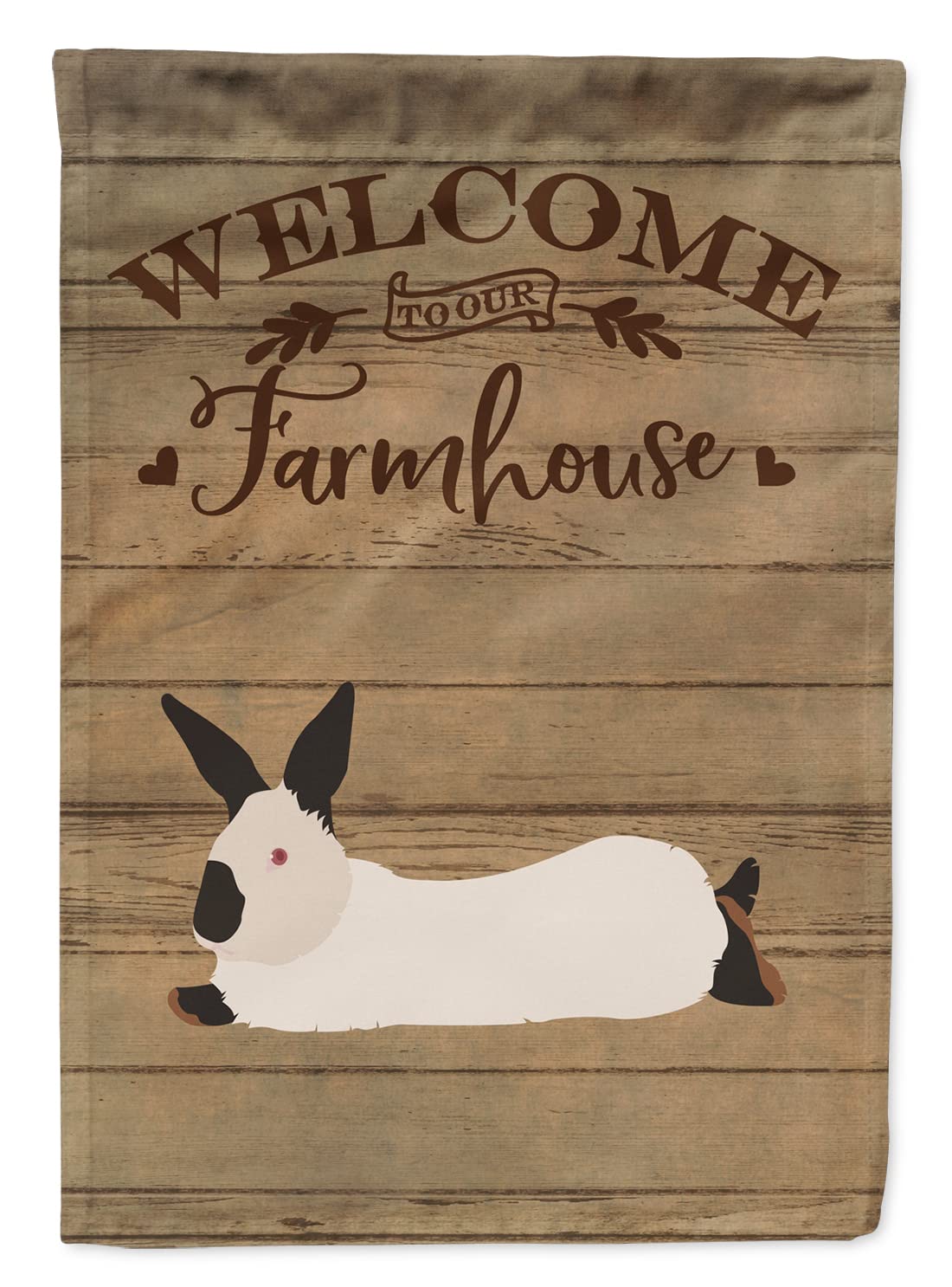 Drapeau lapin blanc de Californie de grande taille en toile multicolore