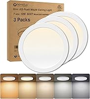 Vista 28 de Lámpara de Techo de Montaje Empotrado de 5.4" Regulable con ETL CERT, 8W 5000K Luces de Techo LED Blancas Ultra Delgadas Redondas para Dormitorio