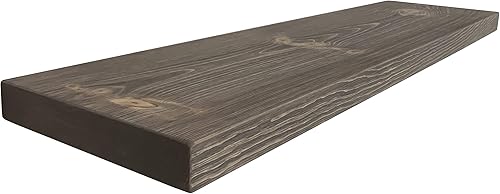 Miniatura 8 de Joel's Antiques - Estantes flotantes de 48 pulgadas para pared, hechos de madera natural y fácil de instalar, estantes rústicos resistentes para