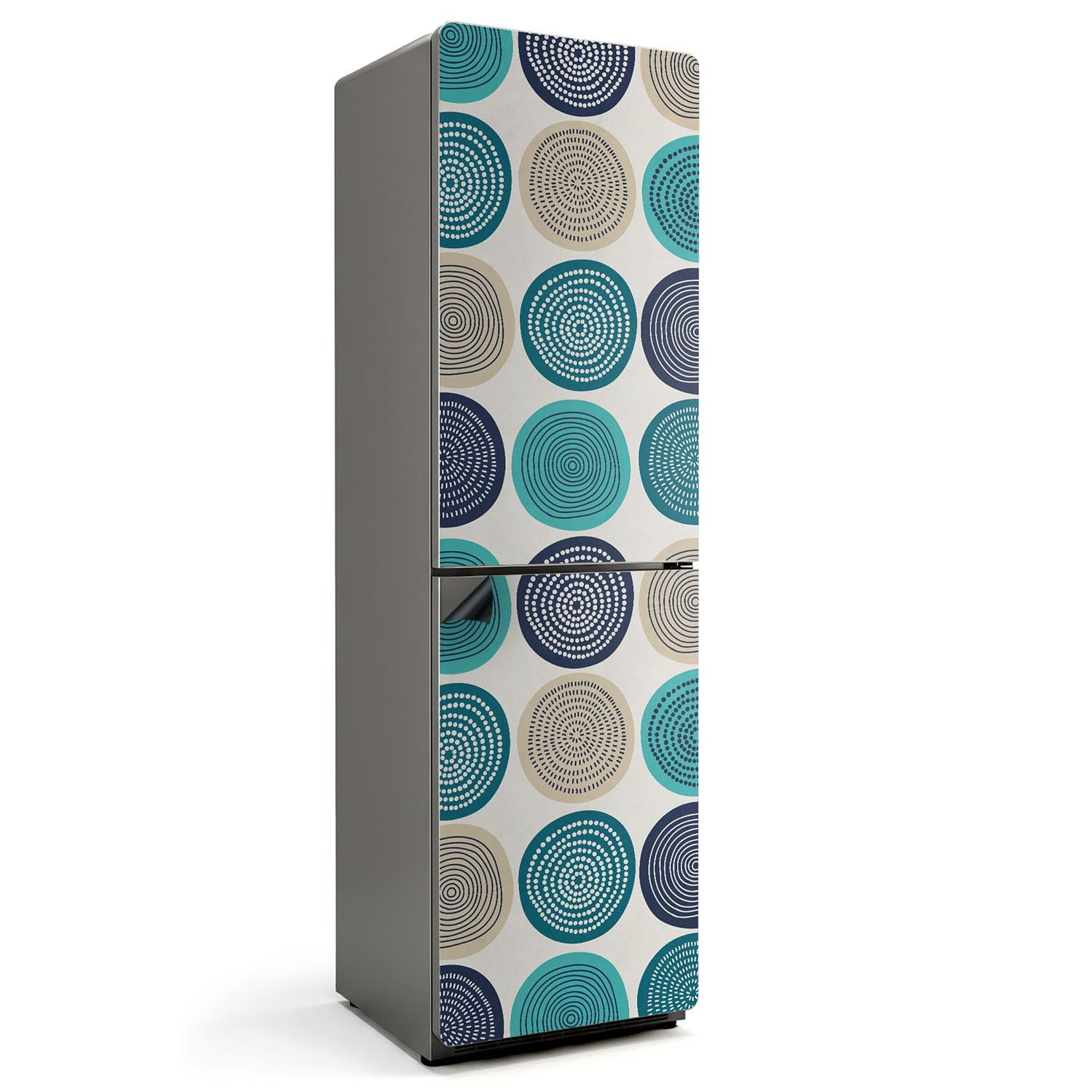 Tapis de rénovation pour cuisine avec motifs cercles et spirales