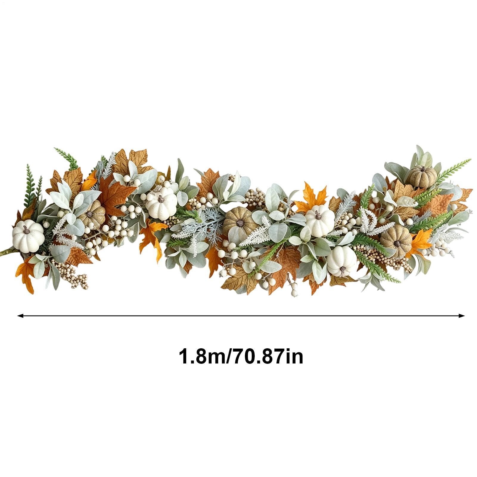 Ghirlanda Autunnale 1,83 m Decorazioni Da Tavola Per Ringraziamento E