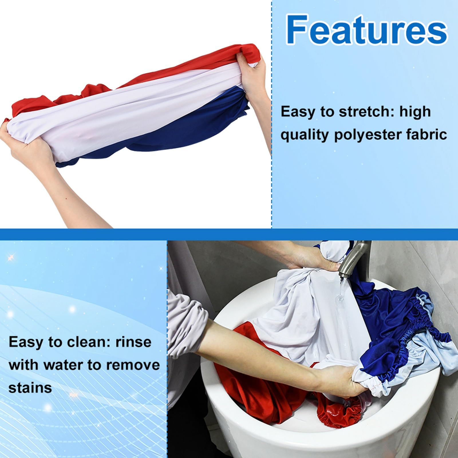 Blueshyhall Bâche de protection pour capot de voiture 120 x 150 cm élastique polyester résistant à l'usure lavable