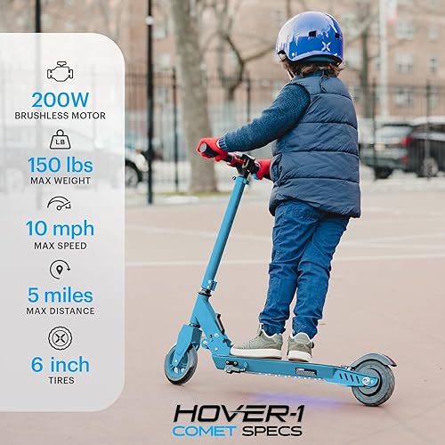 Miniatura 2 de Hover-1 Patinete eléctrico plegable Comet con motor de 200 W, velocidad máxima de 10 mph y rango máximo de 5 millas