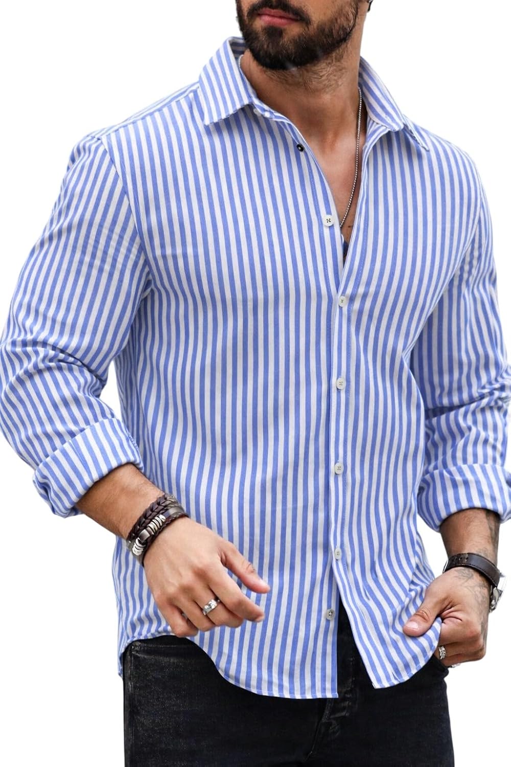 Striped Casual Regular Fit Shirt...