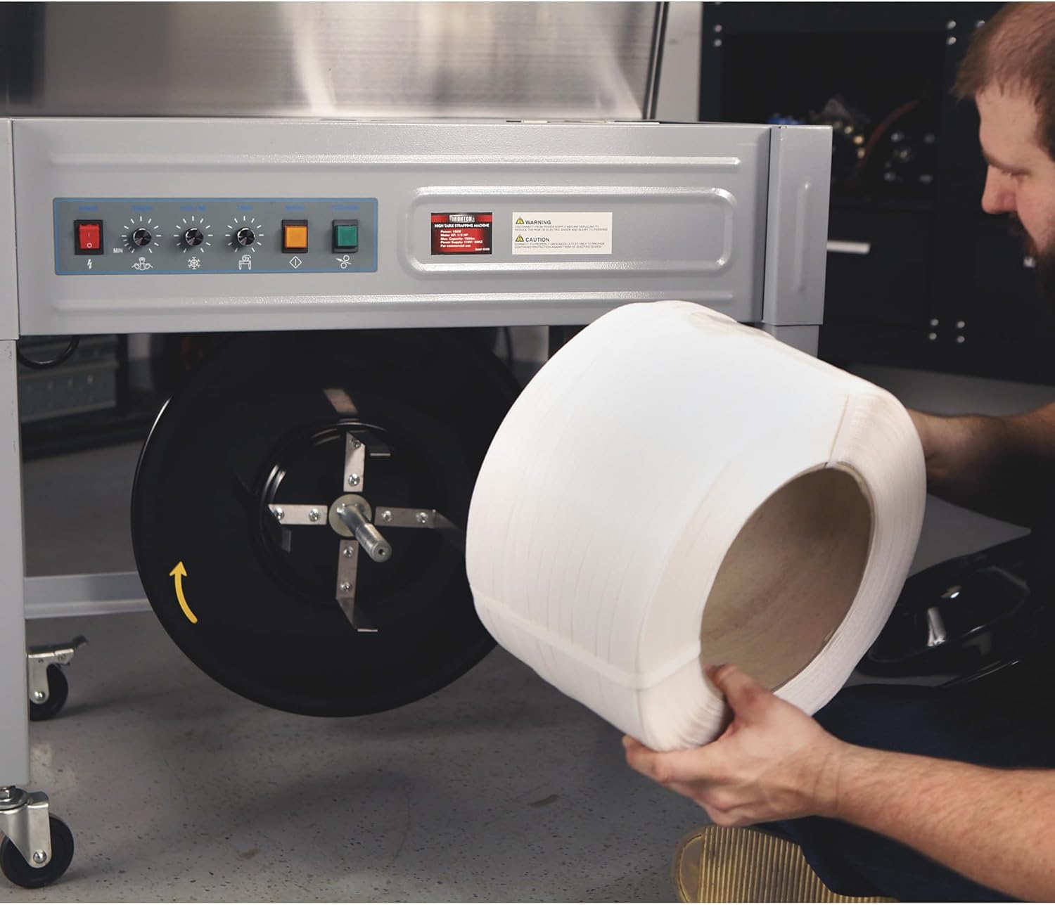 Ironton 1/2In. Poly Strapping - 4,500Ft. Roll, 8In. x 8In. Core