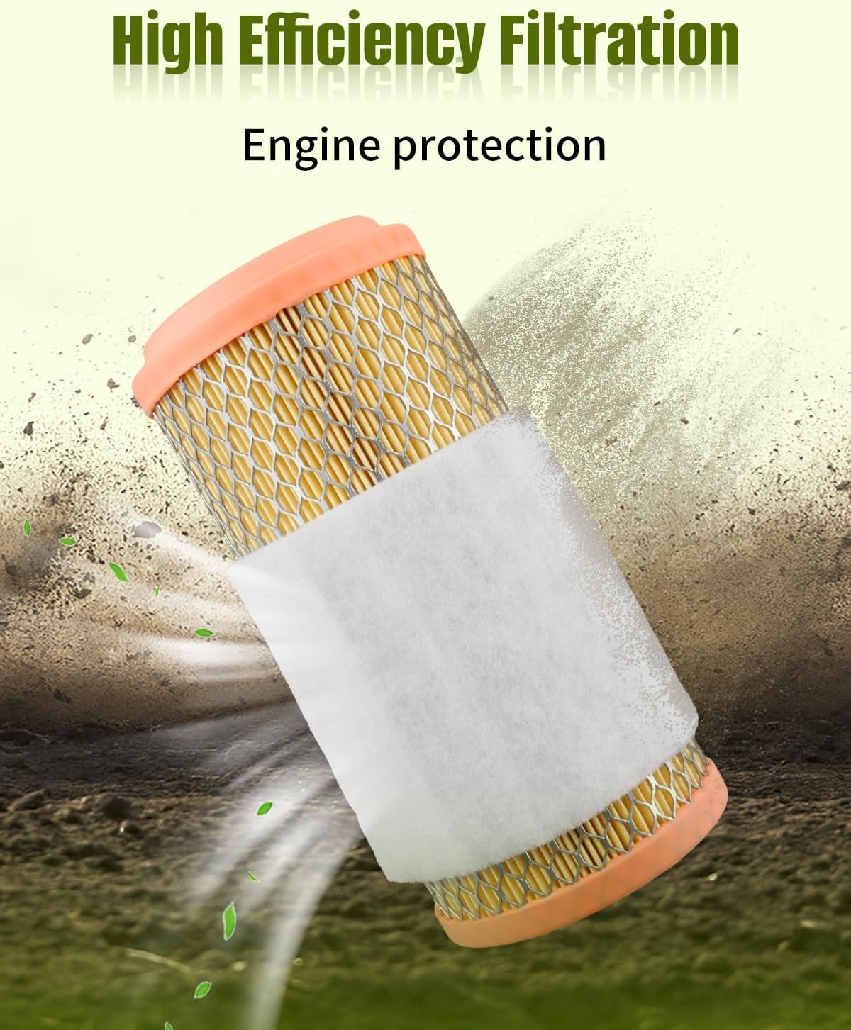 2PCS Air Filter Fit for Massimo Buck 450 T-BOSS 410 T-BOSS 550 560 750 760 Motorcycle, Replace 73824