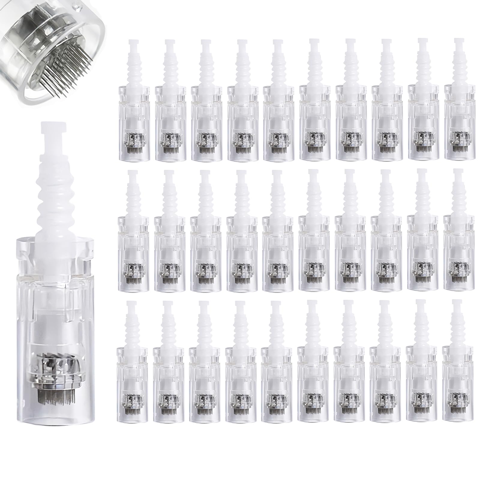 30 Pcs de Cartuchos de Repuesto de 36 Pin para Pluma de Microneedling Dr.pen Modelo M7/M5/N2/E30, Consejos de Micropunción Desechables Auténticos, Accesorio para Pluma Microneedle(36 Pin, 30Pcs)