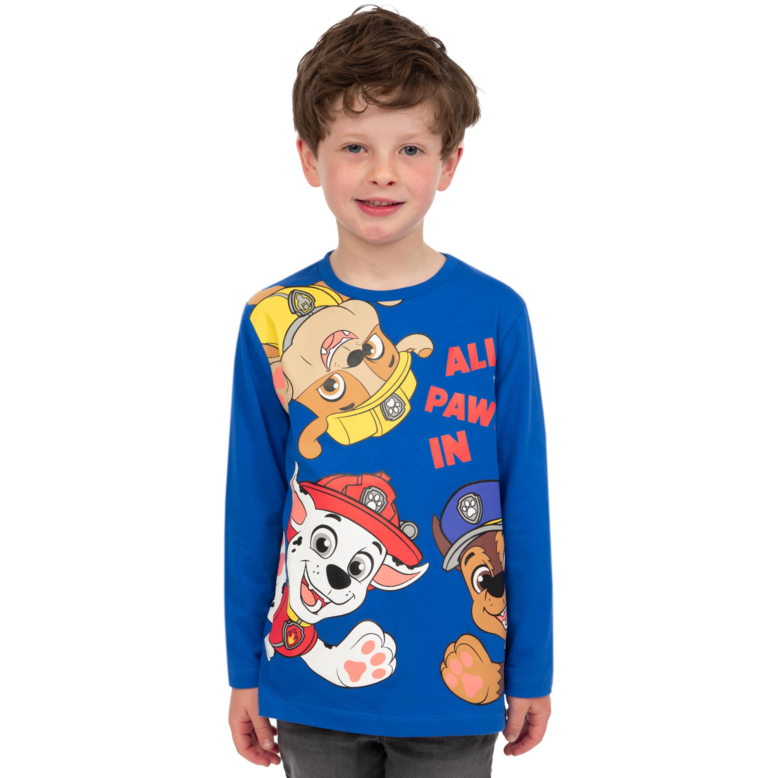 Paw Patrol Maglietta Marshall | Chase T Shirt Bambino | Maglietta Bambini Blu 4-5 Anni