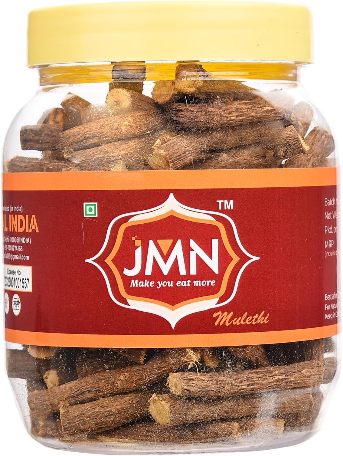 JMN Mulethi - Multhi Spl - Glycyrrhiza Glabra - Yashtimadhu - Jeshthamadha - Licorice Root - Mulethi Stick For Eating - Licorice Roots Organic for Throat (200gm)