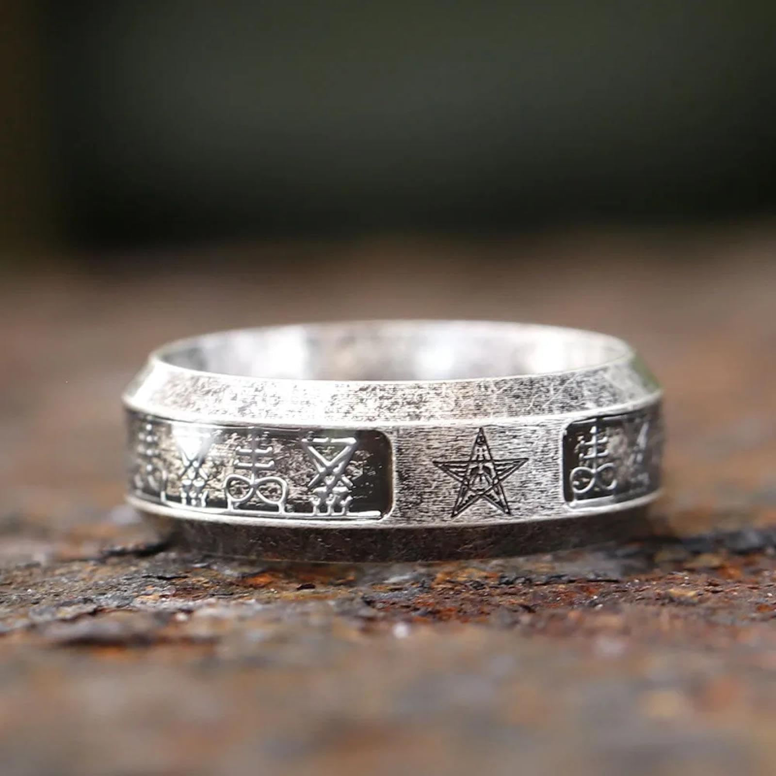 Ring Ringe Damen Bijouterie Herren Vintage Ring Lucifer Satan Siegelring Für Männer Mit Anubis Fashion Punk Schmuck