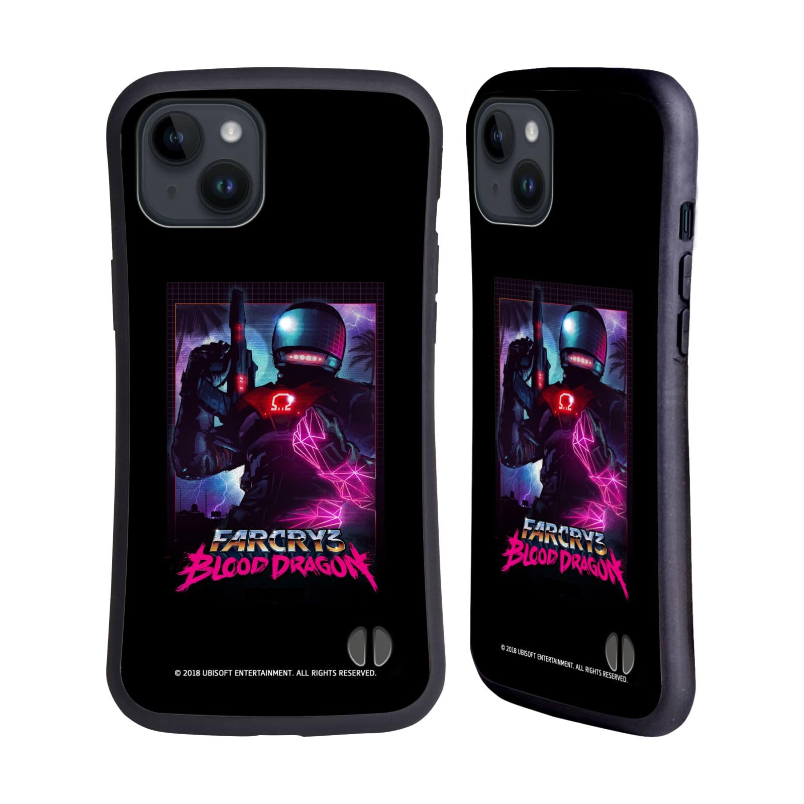 Head Case Designs Officially Licensed Far Cry 3 Blood Dragon Key Art Omega Hybrid Case Compatible with Apple iPhone 15 Plus