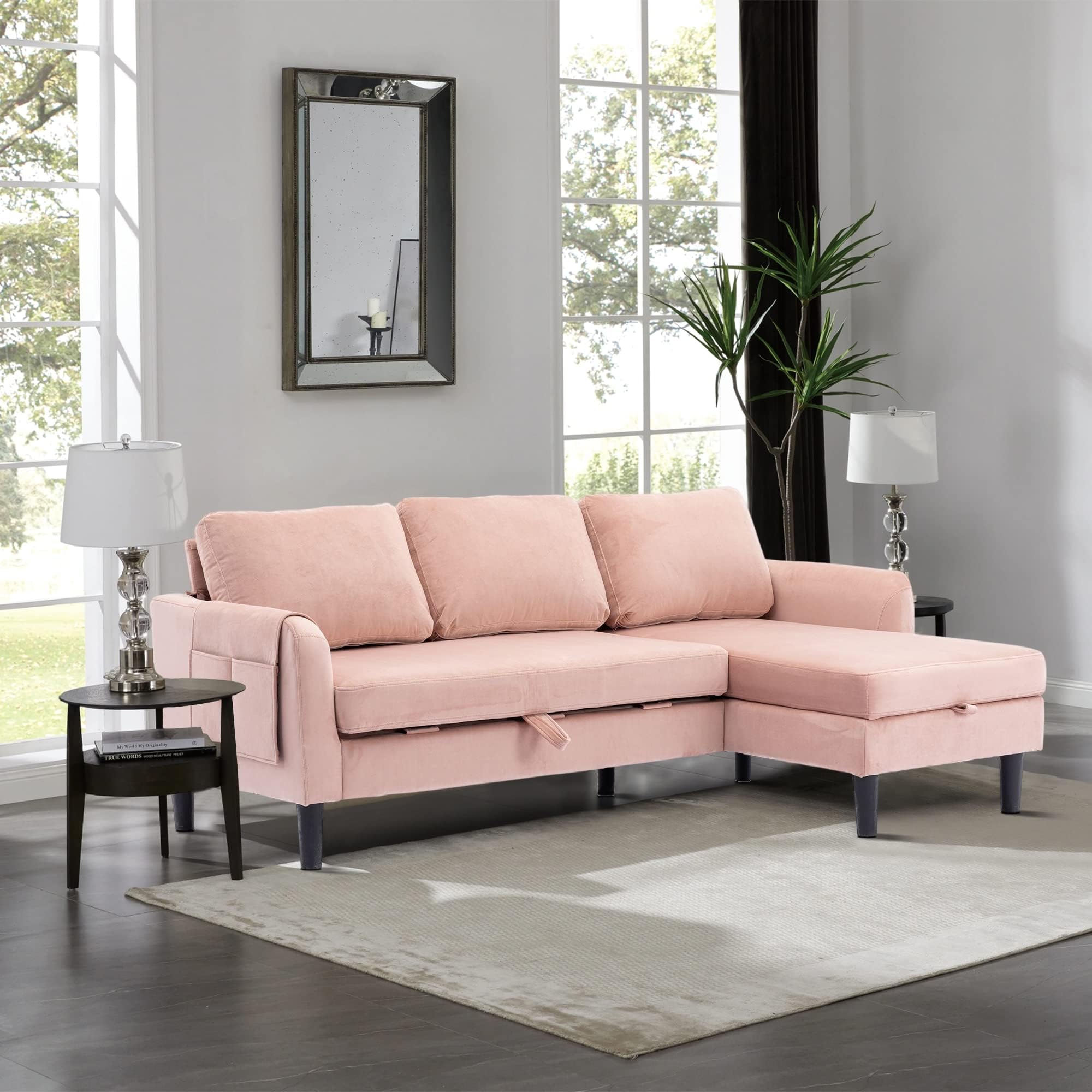 Amazon.com: GODAFA Modern 55 Inch Velvet 3 in 1 Convertible Futon
