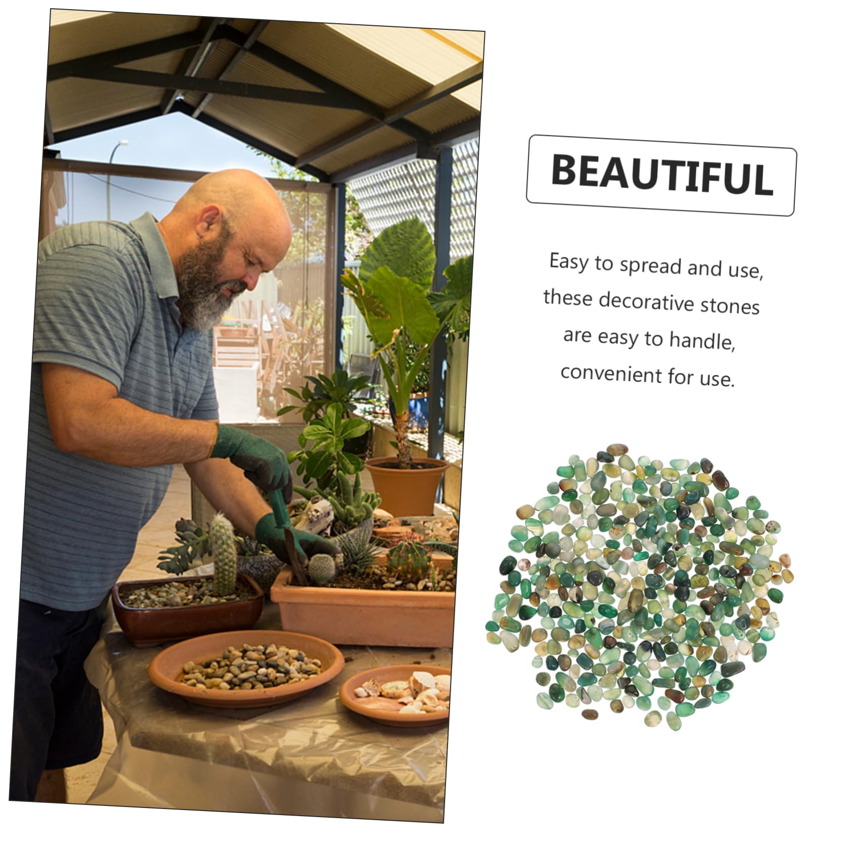 BESPORTBLE Aquarium Plant Gravel Stone Fish Tank Decor Stone Adornment for Aquarium