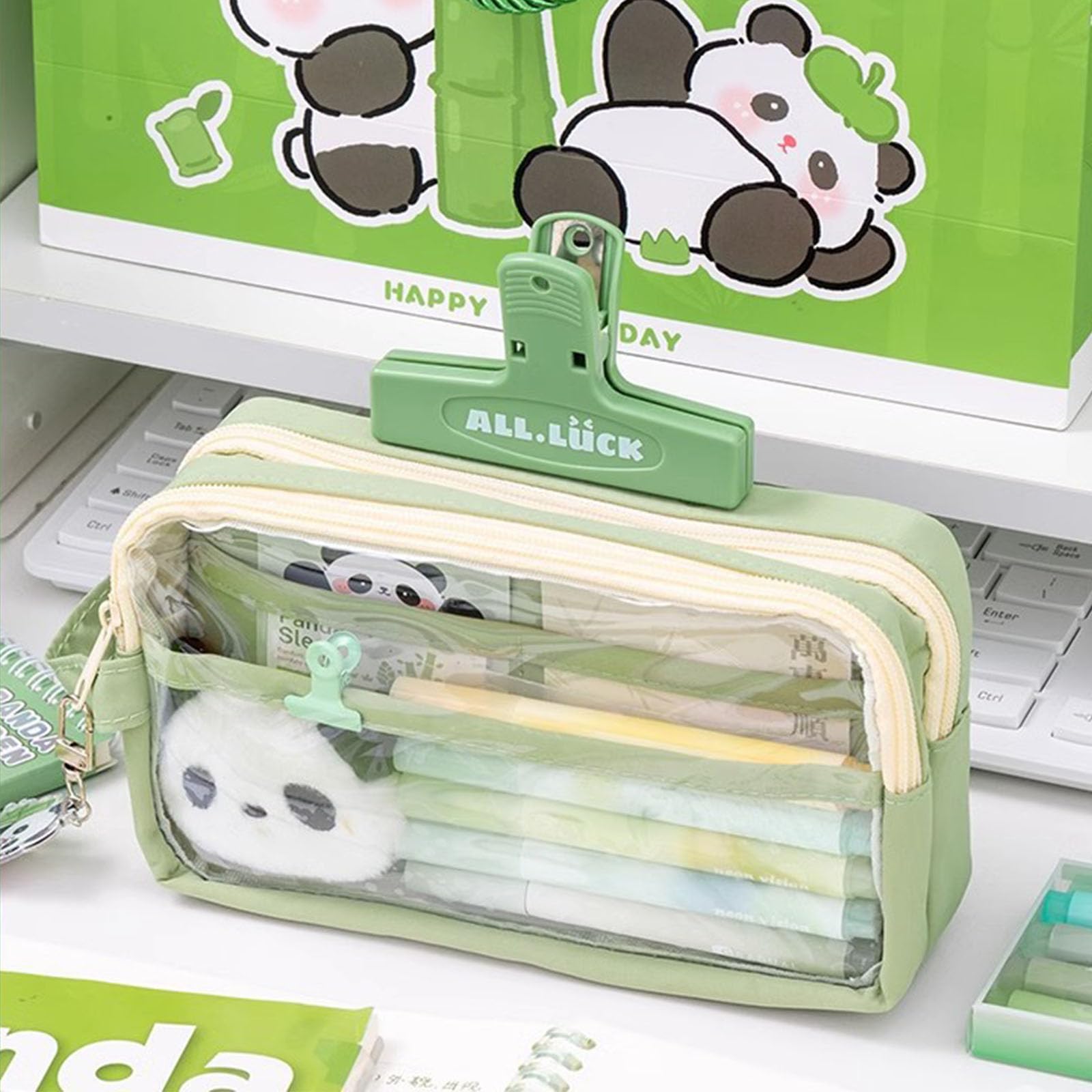 Trousse à en Toile adaptée, Rangement Flexible, Joli d ' Ours, ajout Scolaire Fin pour Un Usage Quotidien, Trousse à Panda Lavable