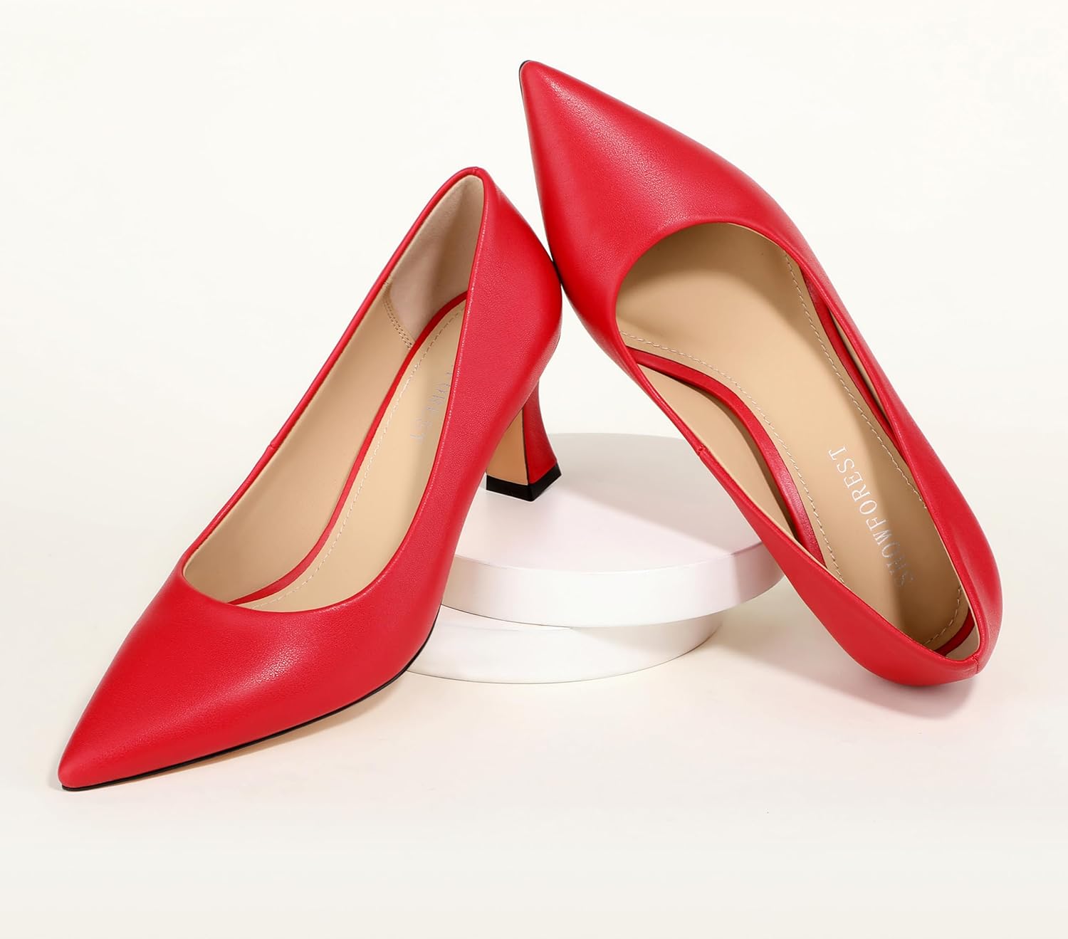 SHOWFOREST Women's Pointed Toe Pumps Comfortable Slip on High Heels Closed Toe Professional Pumps with 2.5" Stiletto Heel Wedding Office Dress Shoes for Evening Party - Image 6