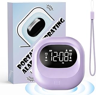 Wecker Laut für Tiefschläfer | Vibrationswecker unter dem Kopfkissen | Kabellos Wecker Digital | 2 Weckzeiten & 3 Alarmmodi | Einstellbare Vibration | Tragbare Digital Uhr | Für Reisen Kinder Senioren