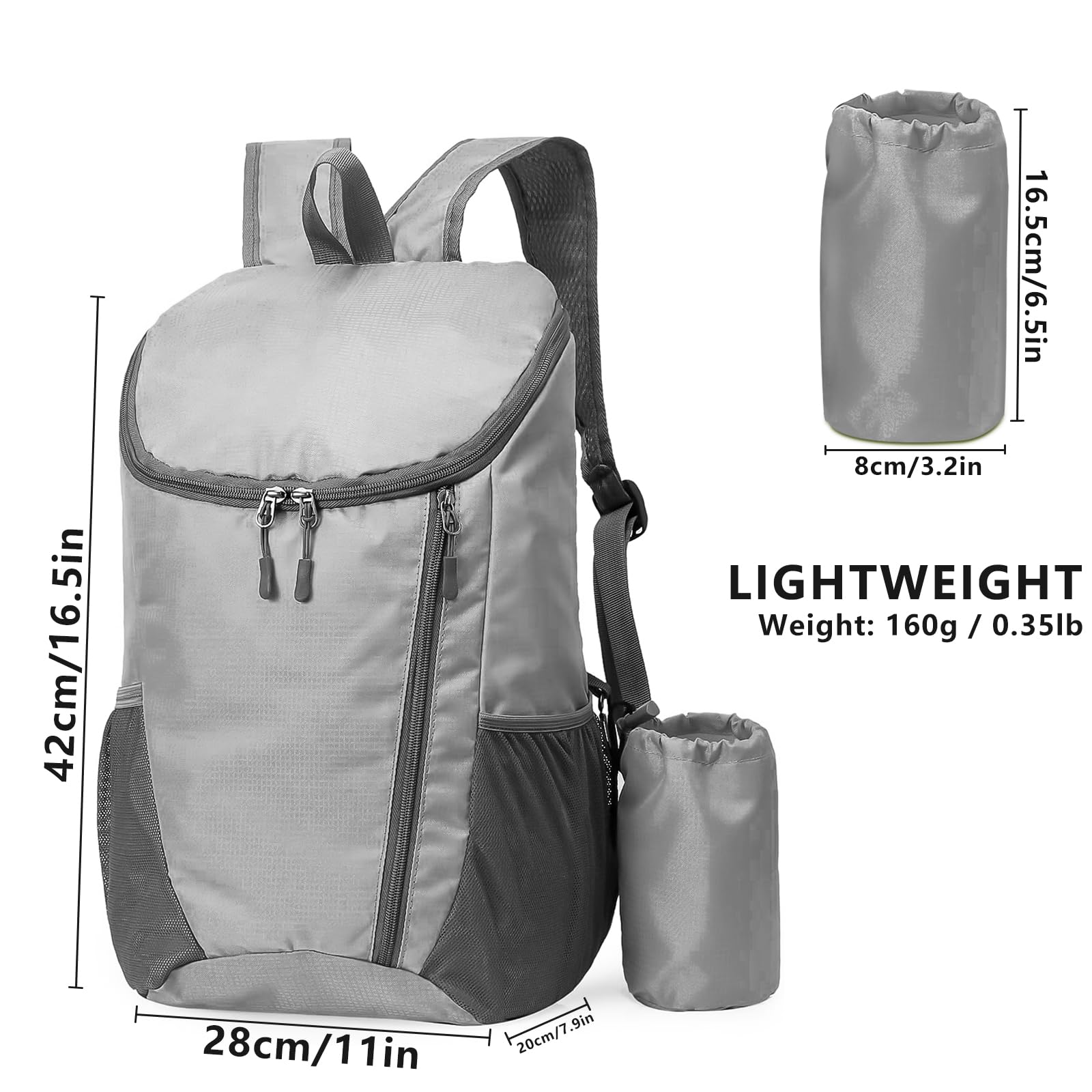 Yoolly Lightweight Foldable Backpack, Small Hiking Rucksack - Image 2