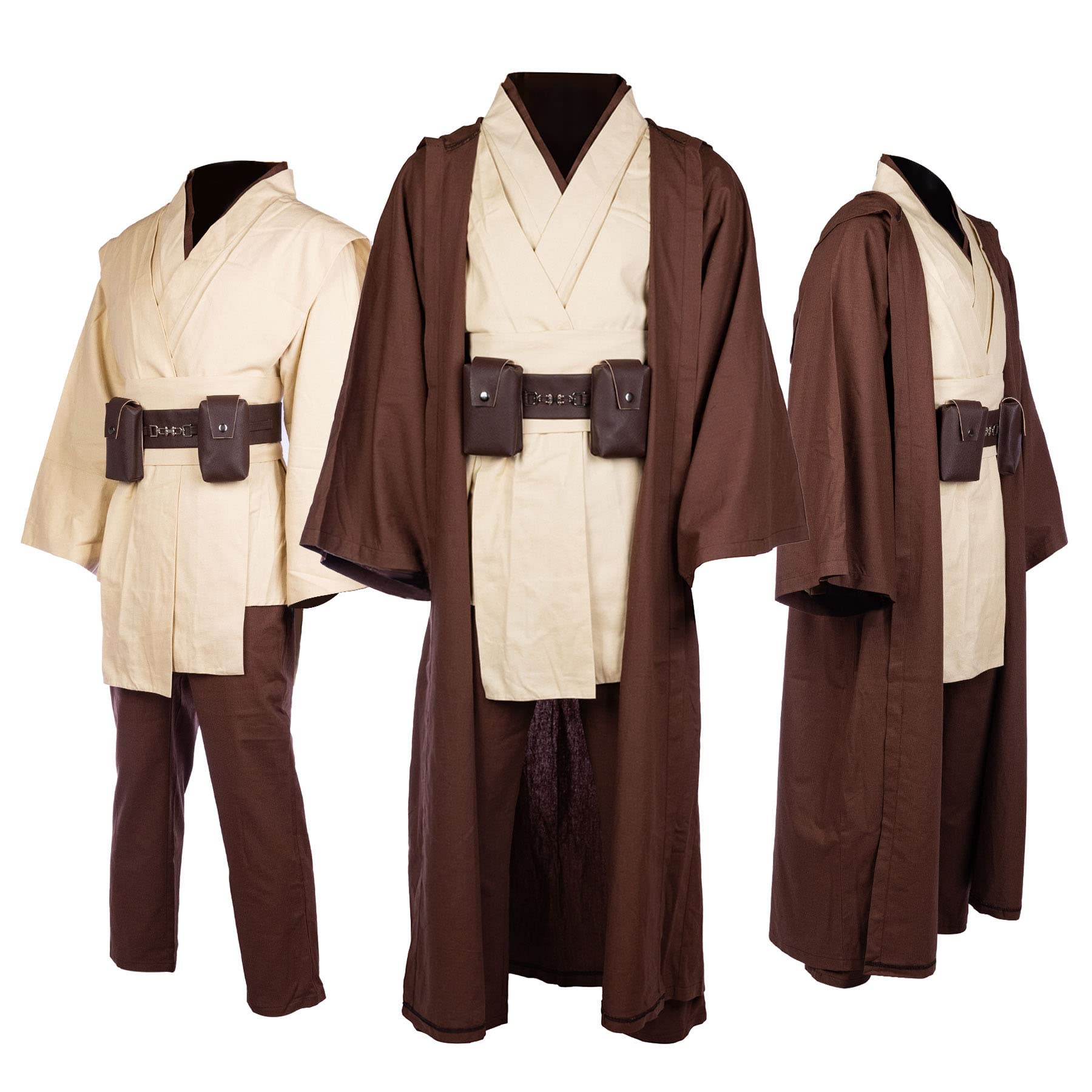 CrazyrimcosObi Wan Kenobi Costume Jedi Robe Hoodies Uniforms Ideal Cosplay Set for Halloween Christmas