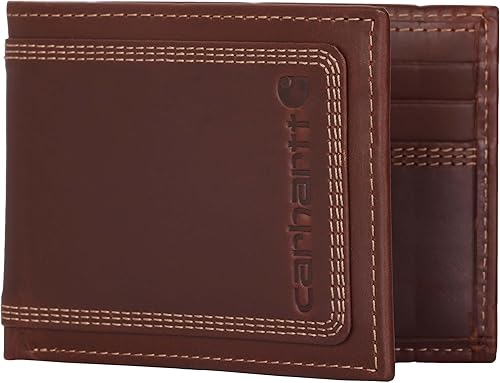 Carhartt carteras billetera y pasaporte para hombre duradera billetera plegable disponible en cuero y lona