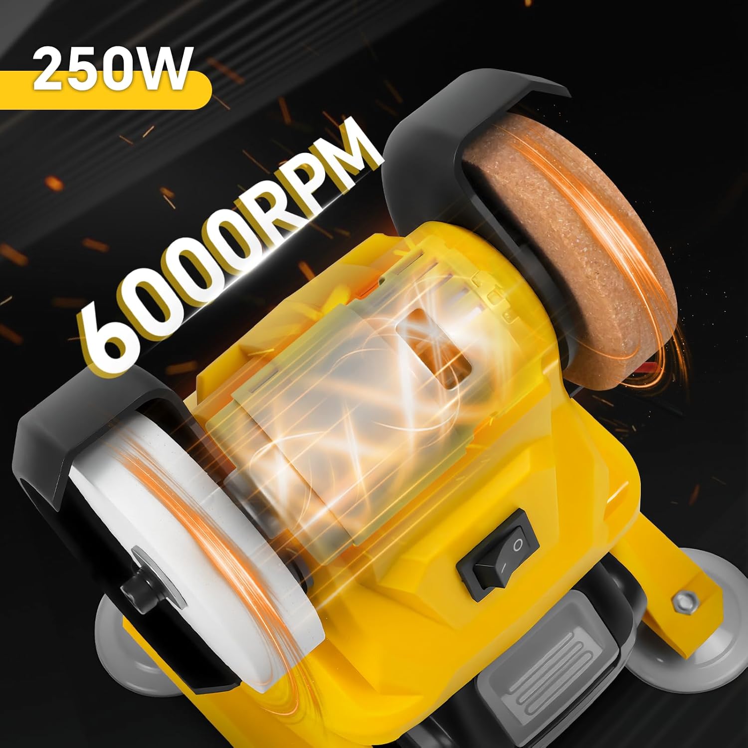 Mini Bench Grinder Polisher for Dewalt 20V Battery, Electric Belt Sander, Electric Knife Sharpener for Wood, Metalworking DIY, Small Sander(Only Tool)