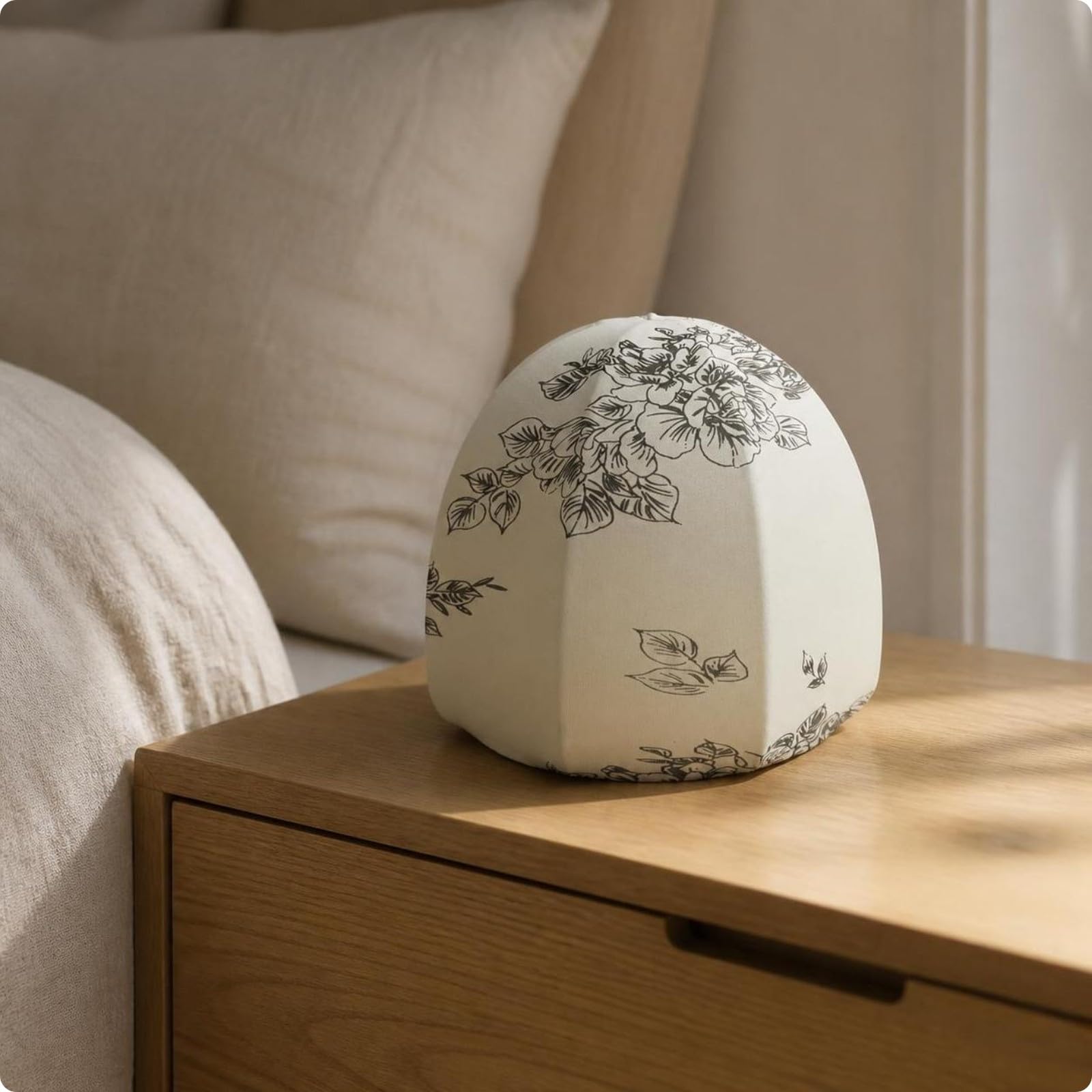 Pantalla con Casquillo E27 Textil Redonda, Pantalla Lámpara, Cálida, Iluminación, para Dormitorio, Pantalla Lino