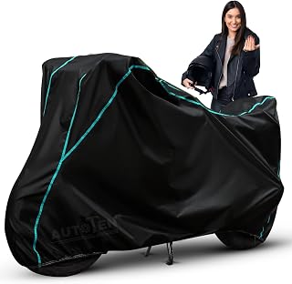Bike Body Cover Full Body Cover with Waterproof, Dust Proof, UV Rays Protective, Triple Stitching & Lightweight (Black Aqu... Price In India