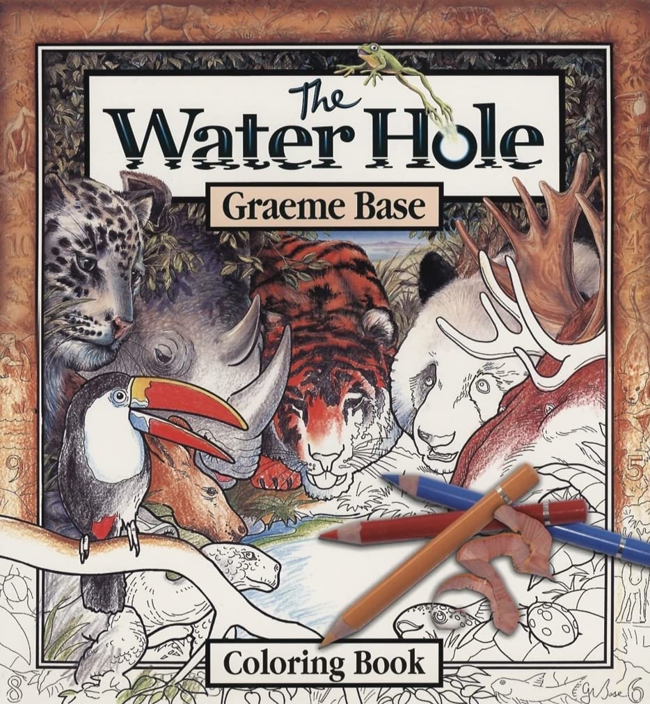 Water Hole Coloring Book Graeme Base Base, Graeme Amazon.co.uk Books
