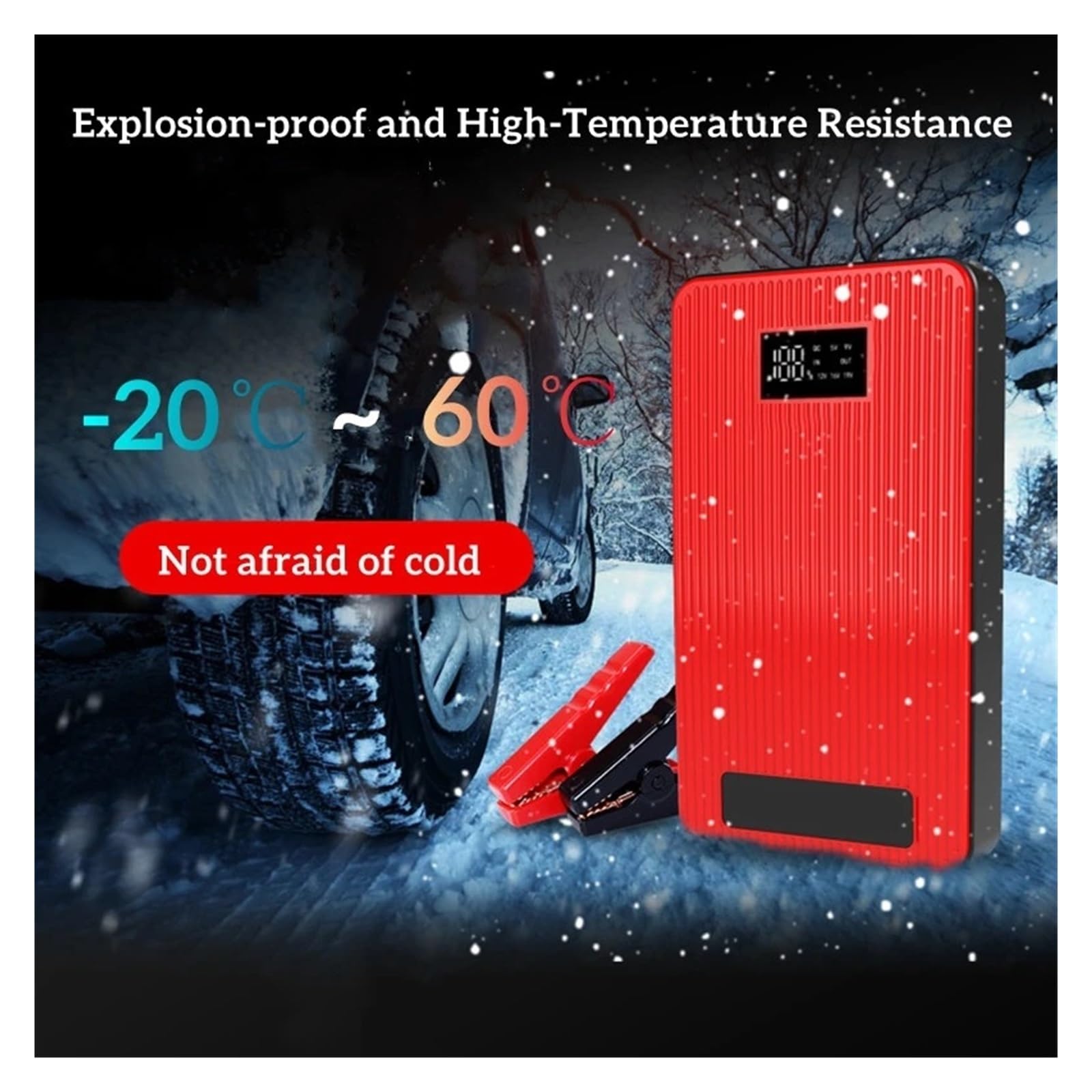 Akumulator Samochodowy Urządzenie Do Awaryjnego Uruchamiania 8000mAh Przenośna Ładowarka Samochodowa Booster 12V Urządzenie Rozruchowe Awaryjne Urządzenie Wspomagające(Indicator Version)