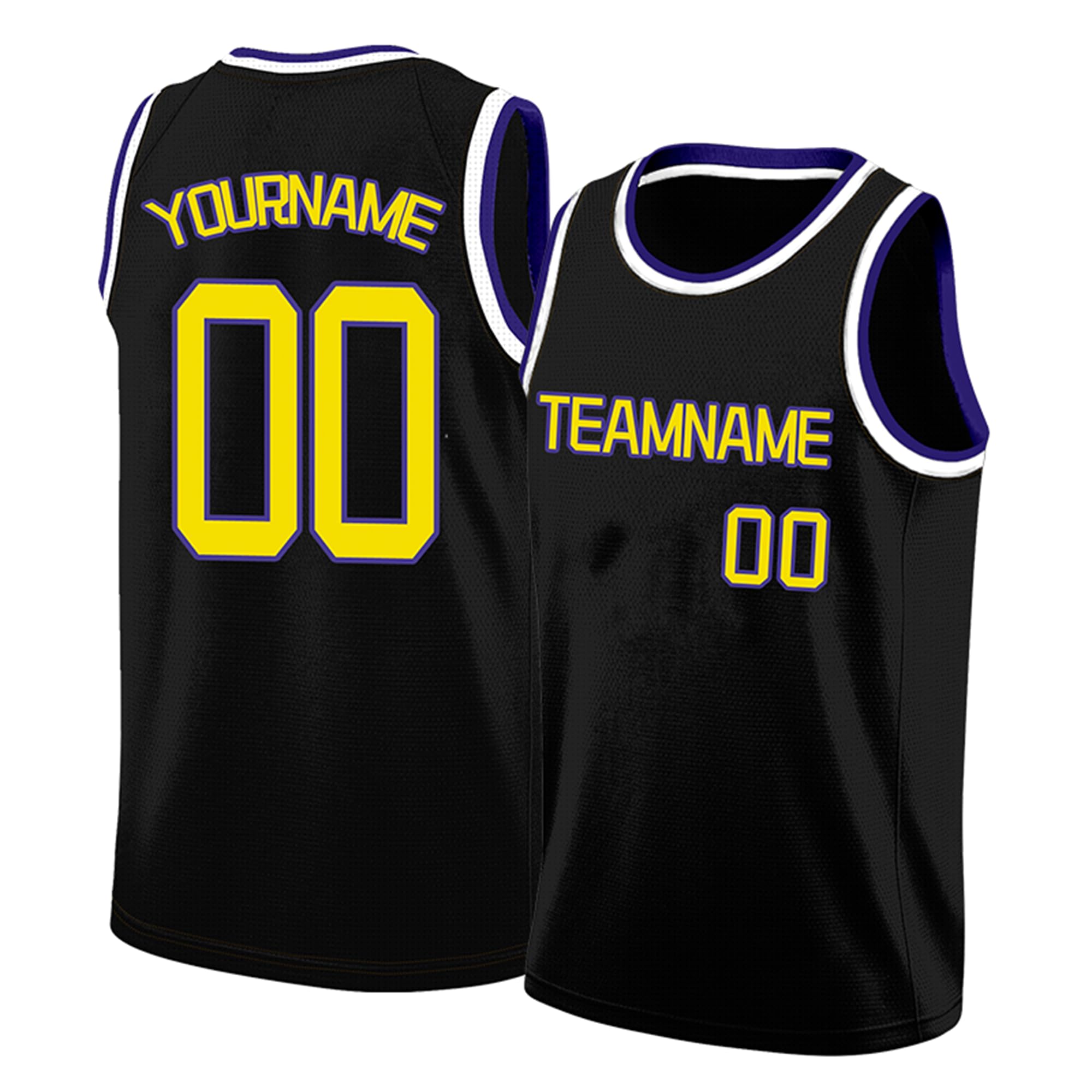 Custom Basketball Jersey - Printed or Embroidered Team Name, Number &amp; Logo, Athletic Shirt for Men, Boys &amp; Youth