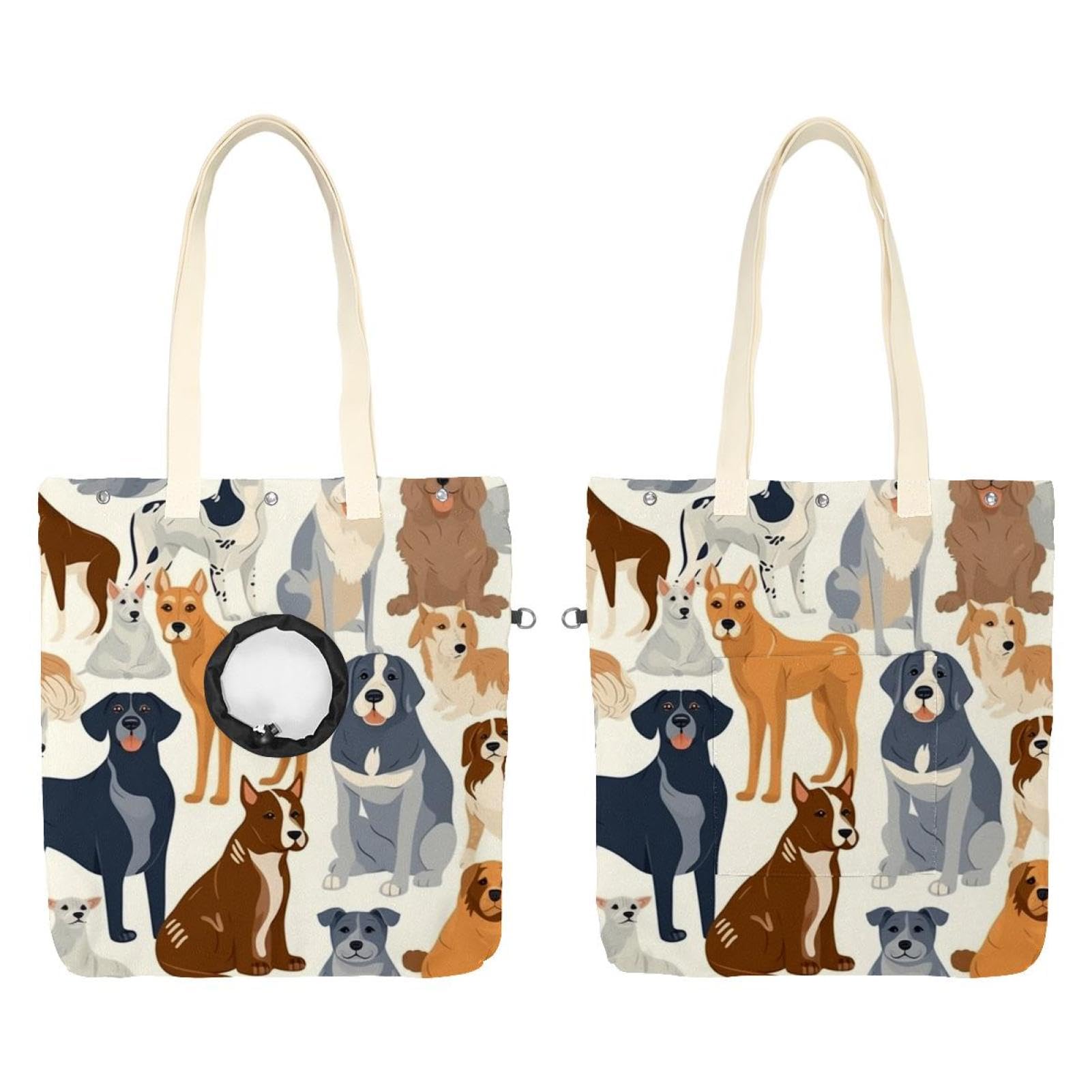 Sac à bandoulière chat et chien : transporteur portable mignon pour petit animal en plein air