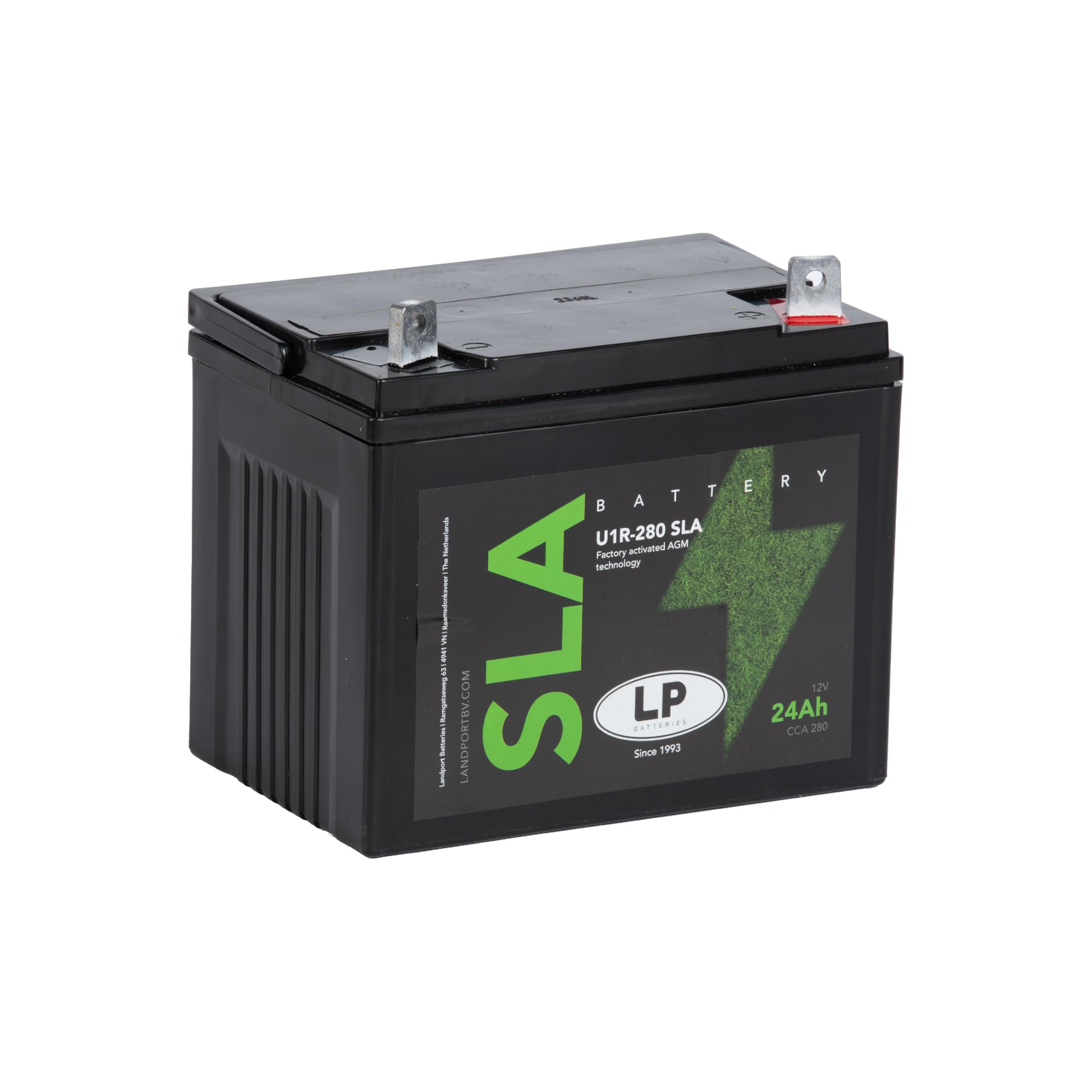 LANDPORT Batterie U1R-280 SLA 12V 24Ah kompatibel für Rasenmäher, Aufsitzmäher, Rasentraktor Universal 53030, C60-N30L-A, Y60-N30L-