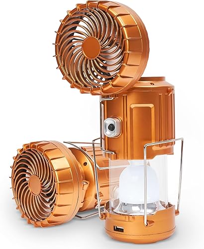 Linterna solar para campamento con ventilador, linterna de emergencia para teléfono, linterna LED portátil recargable por USB para cortes de