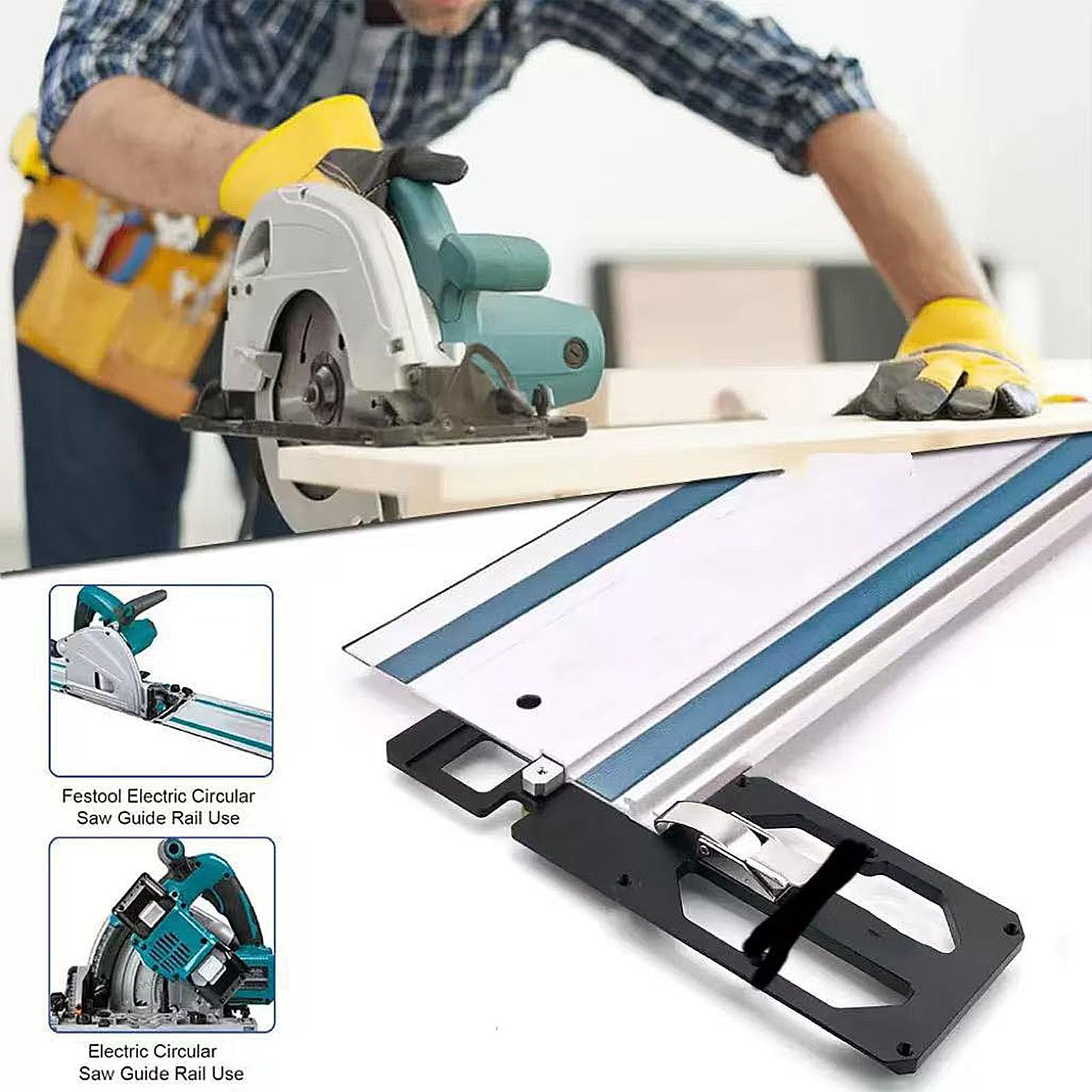 Guía de ángulos de aluminio estable con soporte paralelo para motosierras de cadena que garantiza un corte preciso en diversos materiales Guía de aluminio
